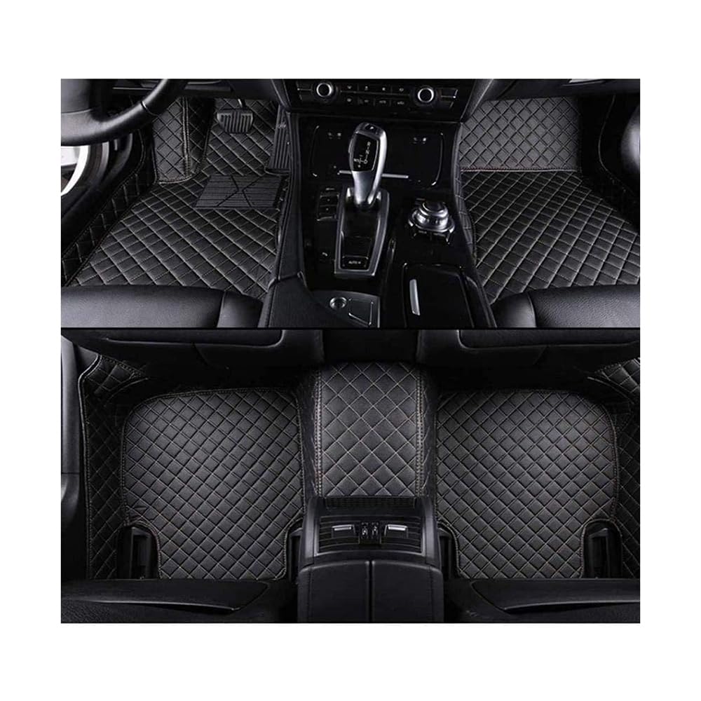 Anpassen Auto Fußmatten, für Mazda CX-5 2013-2016 LHD Passgenau Allwetter Leder wasserdichte rutschfeste Auto Fussmatten wiederverwendbar,A-Black von WERTYUV