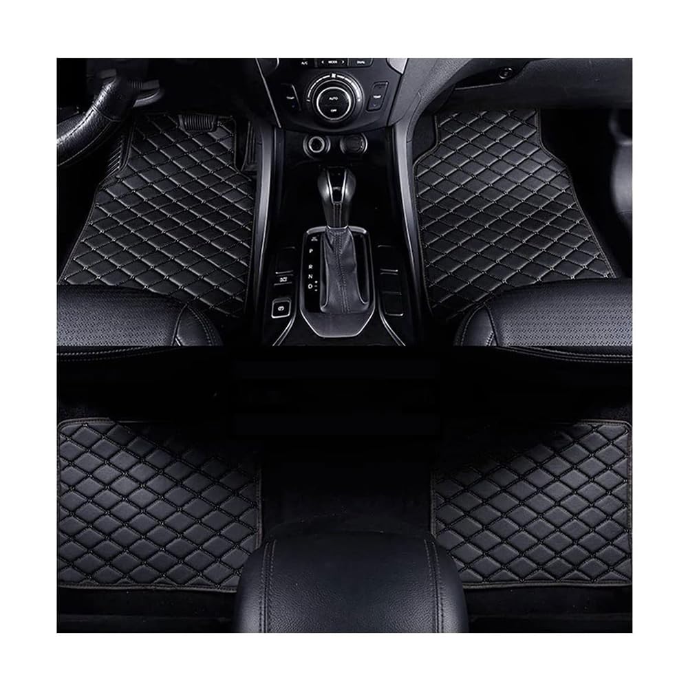 Auto Fußmatten, für Audi RS6 Avant C8 2019 2020 2021 2022 2023+ (LHD) Geruchlos Allwetterschutz Anti Rutsch Wasserdicht Zubehör Innen Fussmatten Auto Aus Leder,B-Black von WERTYUV