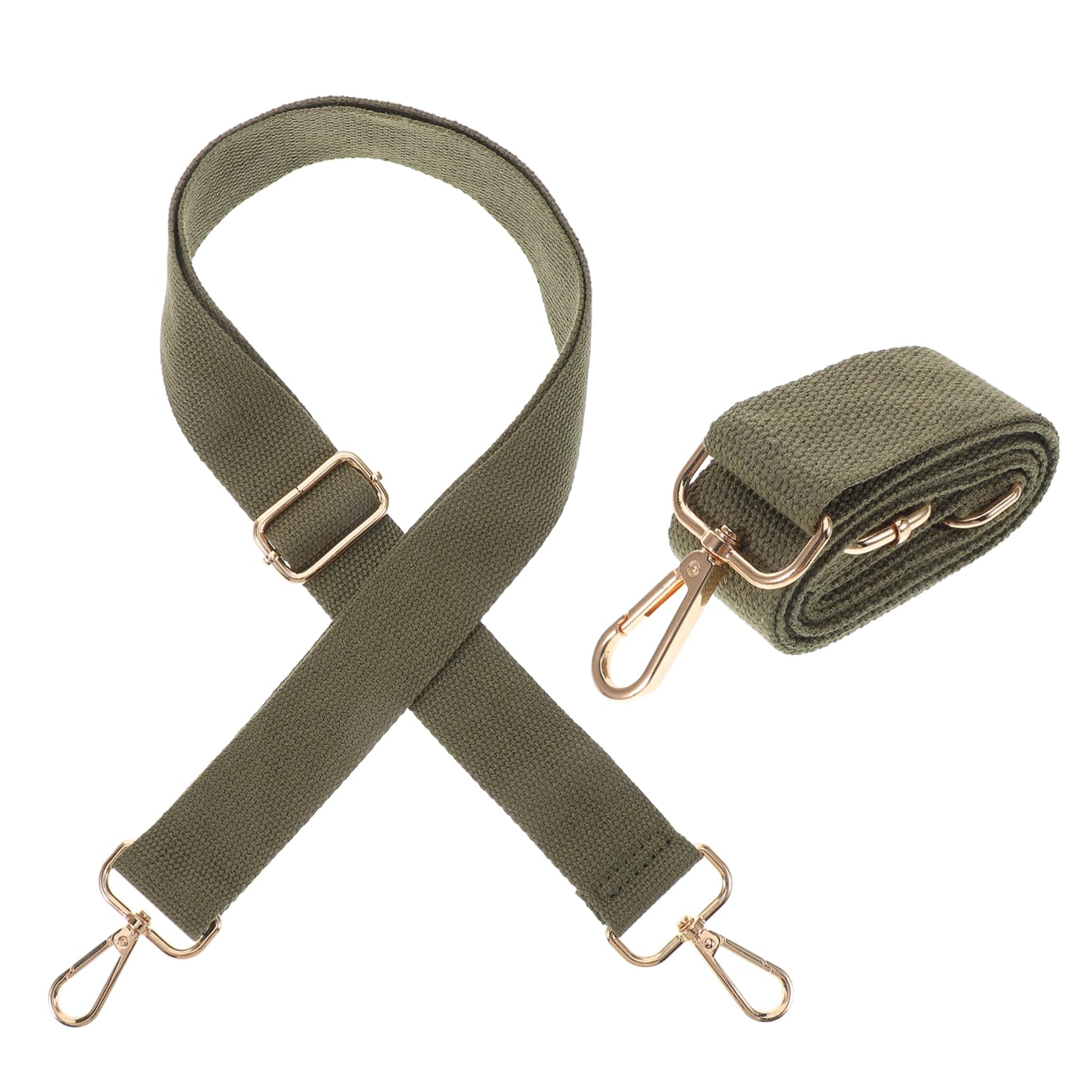 WESIEVYA 2er Set Verstellbare Schulterriemen Für Handtaschen 135cm Lange Tragetaschen Schultergurte Militärgrün Abnehmbare Purse Straps Mit Haken Für Damen Handtaschen von WESIEVYA