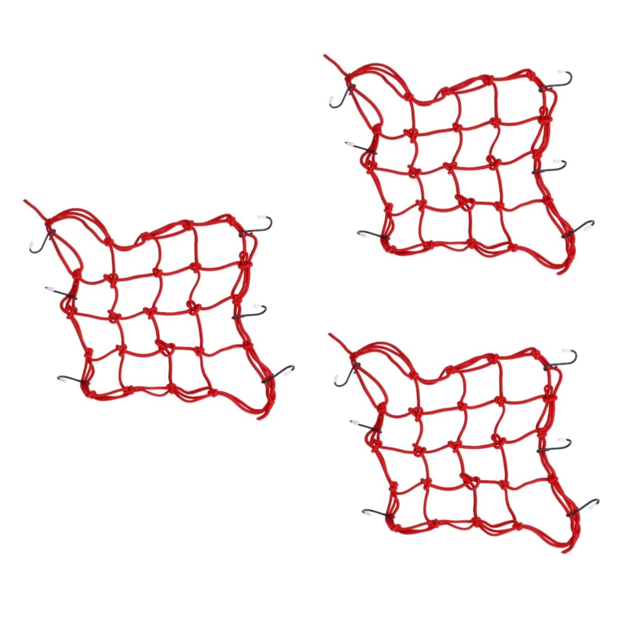 WESIEVYA 3St Gepäckabdeckung gepäcknetz Fahrrad Gummiband Gepäcknetz Fahrrad gepäcknetz Helmnetz Gepäcknetz für Motorräder Zubehör -Netztasche Gummiband elastisches Gepäcknetz rot von WESIEVYA
