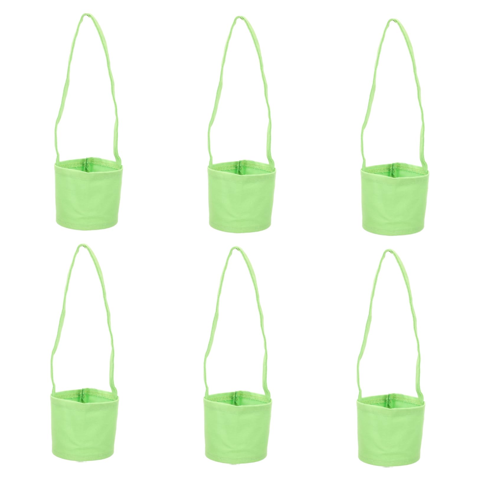 WESIEVYA 6St tragbares Milchtee-Set isolierte kaffeetasse tragbarer Getränketräger Flaschengriffe Coffee Bag kaffeebeutel Deckel für Wasserbecher tragbare Becherhülle Segeltuch Light Green von WESIEVYA