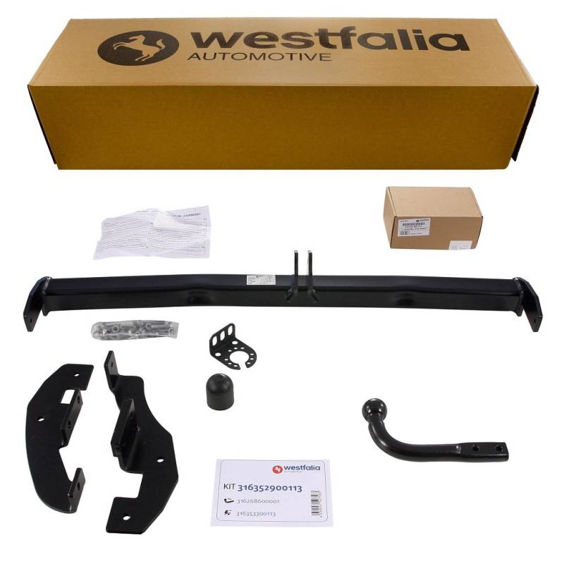 Westfalia Starre Anhängerkupplung für Mercedes Citan (BJ 10/2012-08/2021), Renault Kangoo (inkl Grand + Rapid) (BJ 05/2013-04/2021) - im Set mit 13-pol. fzg.-spez. Westfalia Elektrosatz von Westfalia Automotive