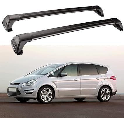 2 Stück Aluminium Relingträger Dachträger Dachgepäckträger für Ford S-MAX 2006 2007 2008-2013 2014 2015, Gepäcktransport Reisen Camping Crossbar Roof Racks,A von WETCL