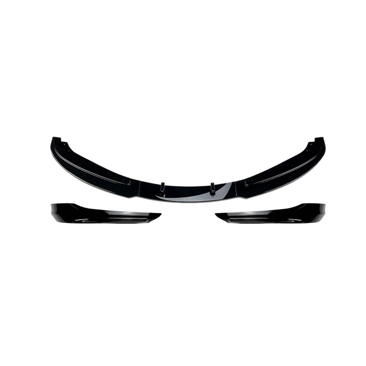 Frontstoßstange Spoiler für BMW 3 Series E90 E91 LCI 320i 2009-2012, Front Spoiler Lippe Anti Collision Spoiler Splitter Separator Protector Auto Zubehör,A-Glossy Black von WETCL