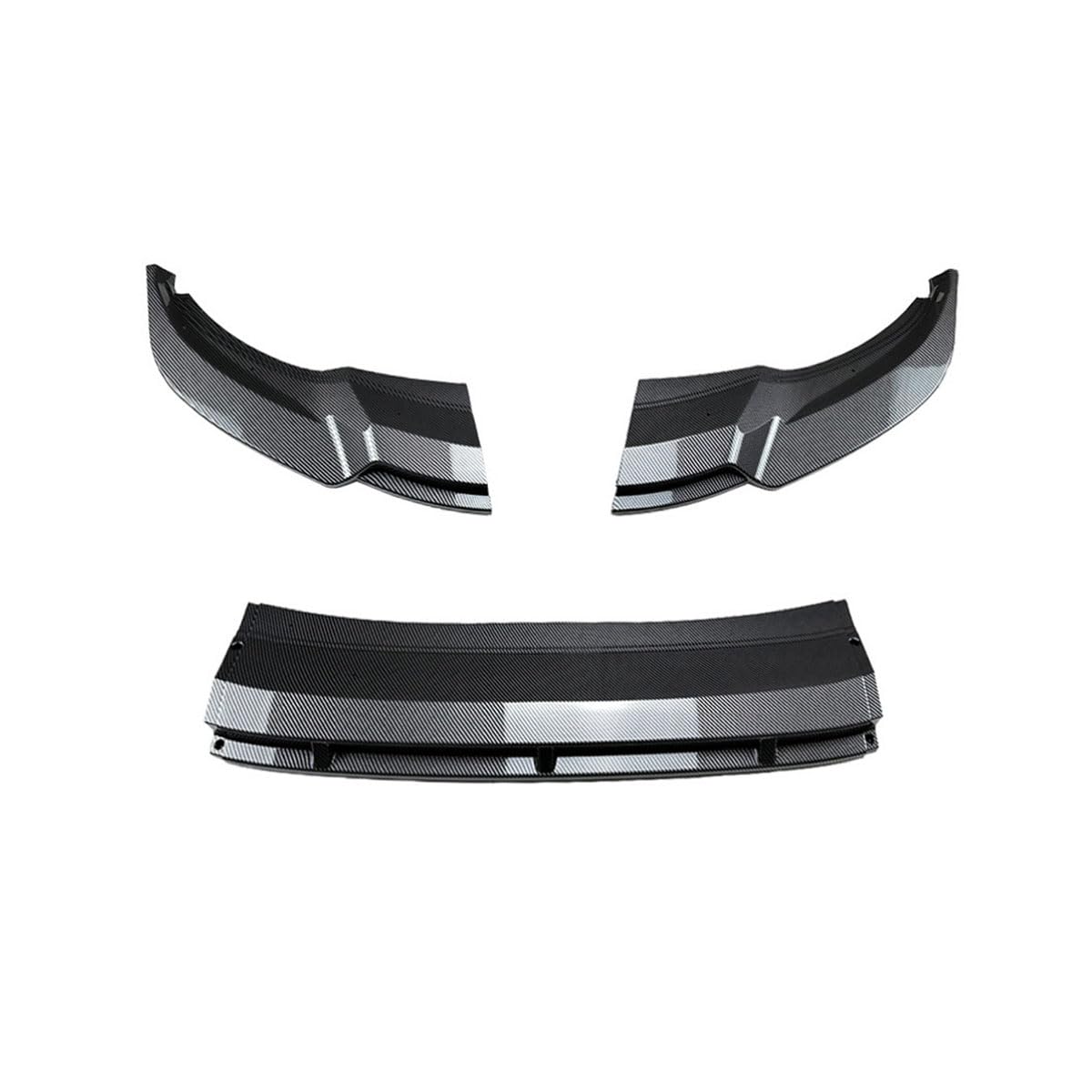 Frontstoßstange Spoiler für Tiguan L Tiguan Rline 2021+, Front Spoiler Lippe Anti Collision Spoiler Splitter Separator Protector Auto Zubehör,B-Carbon Fiber von WETCL