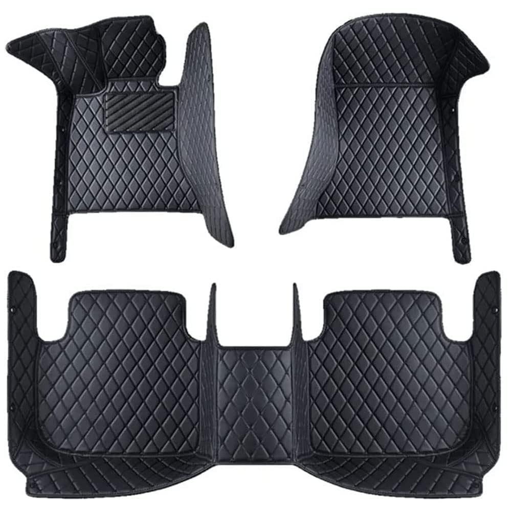 Fußmatten Auto Auto Bodenmatte Anpassen, für Nissan X-Trail (T33) E-Power 2022 2023 2024, PU-Leder wasserdichte rutschfeste Auto Fussmatten Set,Black von WETCL