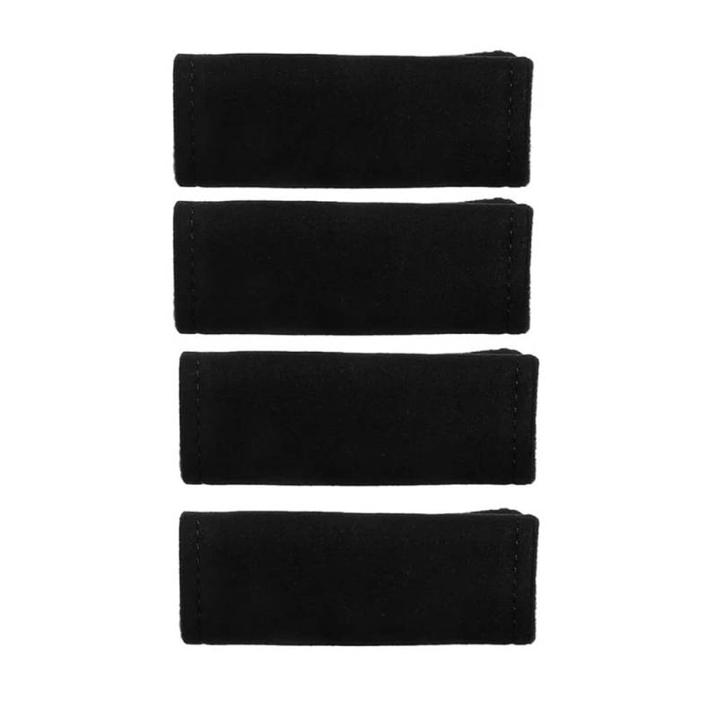 WETKUNSRUM Autodach-Armlehne, weiches Wildleder, Auto-Innenraum-Zuggriff, Handschuhe, Schutzwerkzeuge, Deckengriff, Schutzabdeckungen, Zubehör(Black 4pcs) von WETKUNSRUM