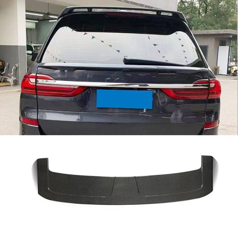 WEYEZE Auto Carbon Faser Heckspoiler für BMW X7 G07 2019-2023 Auto-Spoiler Kofferraumspoiler Kratzfeste Body Dekoration Accessories von WEYEZE