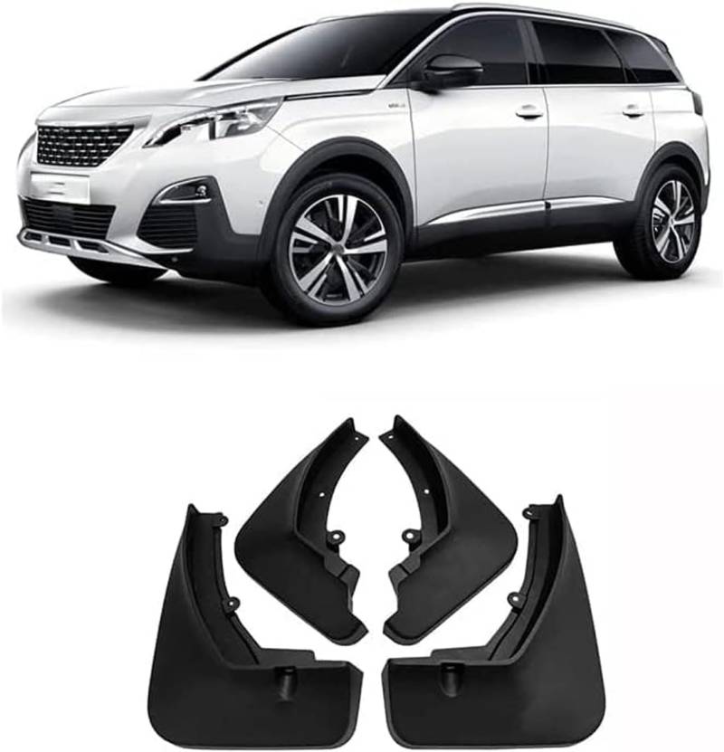 Spritzschutz Schmutzfänger für Peugeot 5008 2017-2019, Gute Zähigkeit, Kälte- und Frostbeständigkeit, Externes Zubehör von WFEIERT