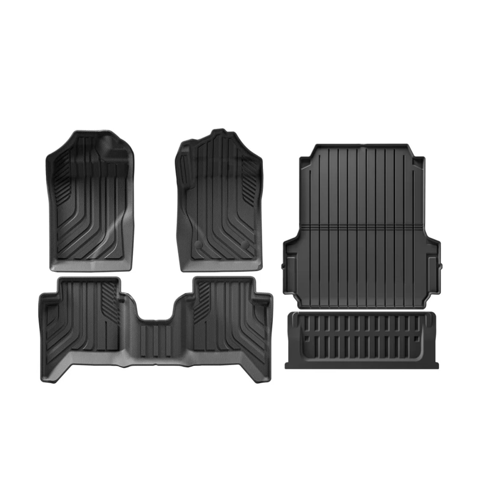 TPE-Ladeflächenmatte for Autos und LKWs – Kompatibel mit Ford Ranger 2024–2025, US-Version, 5 Fuß 59,6 Zoll, Schwarz, wasserdicht, langlebiger Schutz(RHD 5PCS) von WFGJSK