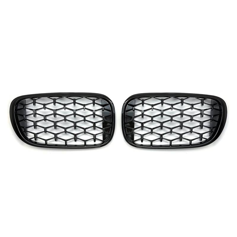 WFWAUTO EIN Paar fit for Fit for BMW 7. Serie G11 G12 2016-2020. Diamant Grills Vorderer Nierengitter Renngitter Ersatzwechsel Auto Styling Autoteile (Color : Gloss Black) von WFWAUTO