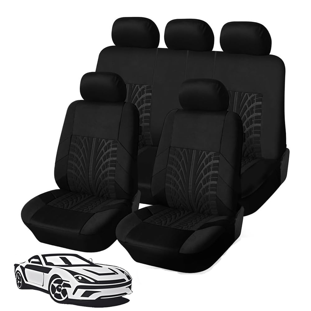 WFYBMB Autositzbezüge für Renault Talisman Saloon/Estate 2015-pr, Autositzauflage Airbag Geeignet Innenraum Protectors Accessories Auto Tuning Atmungsaktiv Rutschfester Bequem,A-Black von WFYBMB