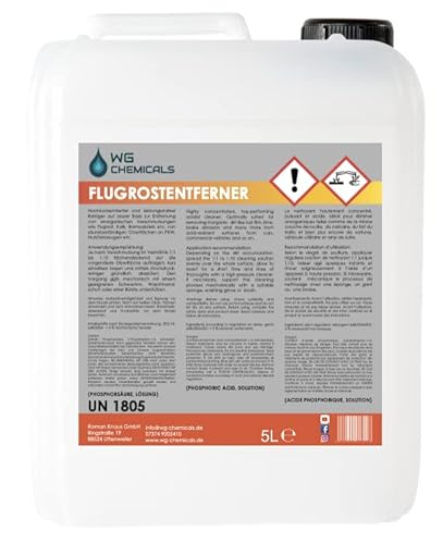 WG CHEMICALS Flugrostentferner |entfernt Flugrost, Kalk, Bremsabrieb etc. | Rostlöser | Rostumwandler | hochkonzentriert | effektive Phosphorsäurebasis von WG CHEMICALS