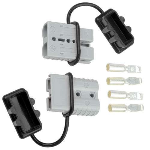 WMYCONGCONG 120A Batterie-Schnelltrennstecker-Stecker-Kit für Anhänger-Windenstecker Grau von WMYCONGCONG