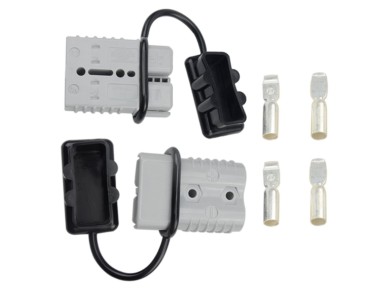 WMYCONGCONG 175A Batterie-Schnelltrennstecker-Stecker-Kit für Anhänger-Windenstecker Grau von WMYCONGCONG