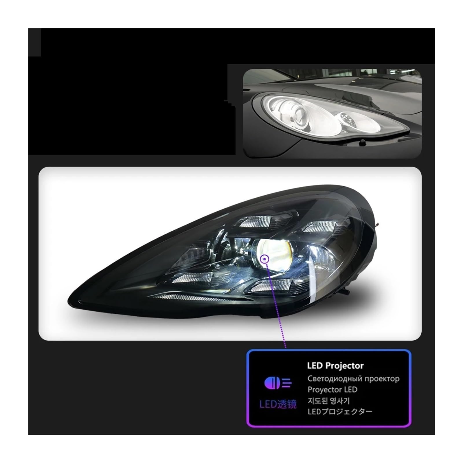 Voll-LED-Scheinwerferbaugruppe, kompatibel mit Porsche Panamera. 2010–2016 (970.1/970.2) – Blinker-Autoteilersatz(10-13 HEADLIGHT_LEFT) von WGDBCN