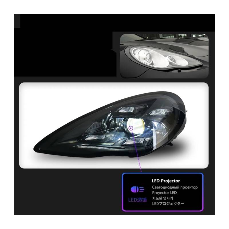 Voll-LED-Scheinwerferbaugruppe, kompatibel mit Porsche Panamera. 2010–2016 (970.1/970.2) – Blinker-Autoteilersatz(10-13 HEADLIGHT_RIGHT) von WGDBCN