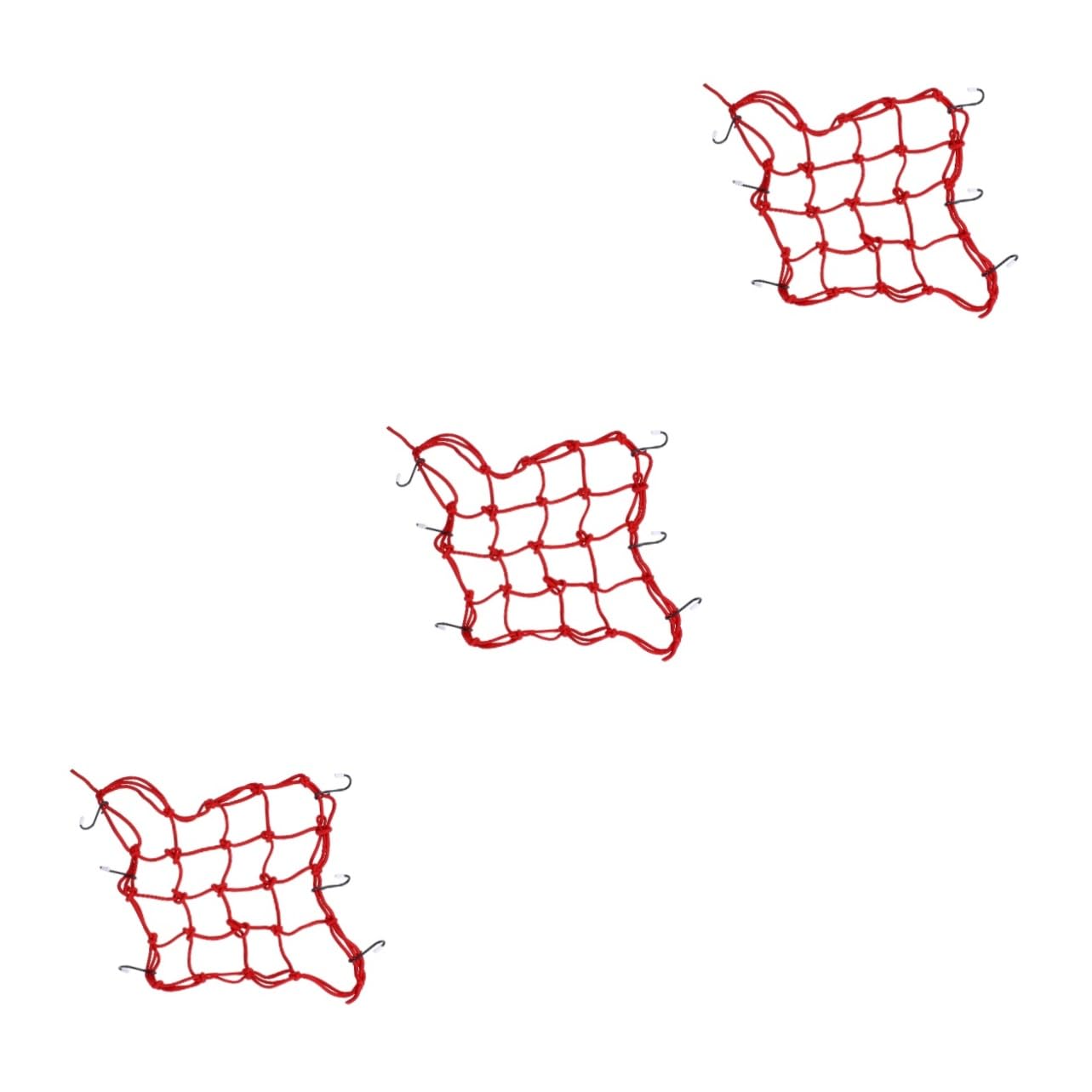 WHAMVOX 3St hinteres Rahmennetz gepäcknetz Fahrrad Gummiband Gepäcknetz Fahrrad gepäcknetz Fahrrad-Lastennetz Gepäckabdeckung Bausätze Zubehör Helmnetz Gummiband elastisches Gepäcknetz rot von WHAMVOX