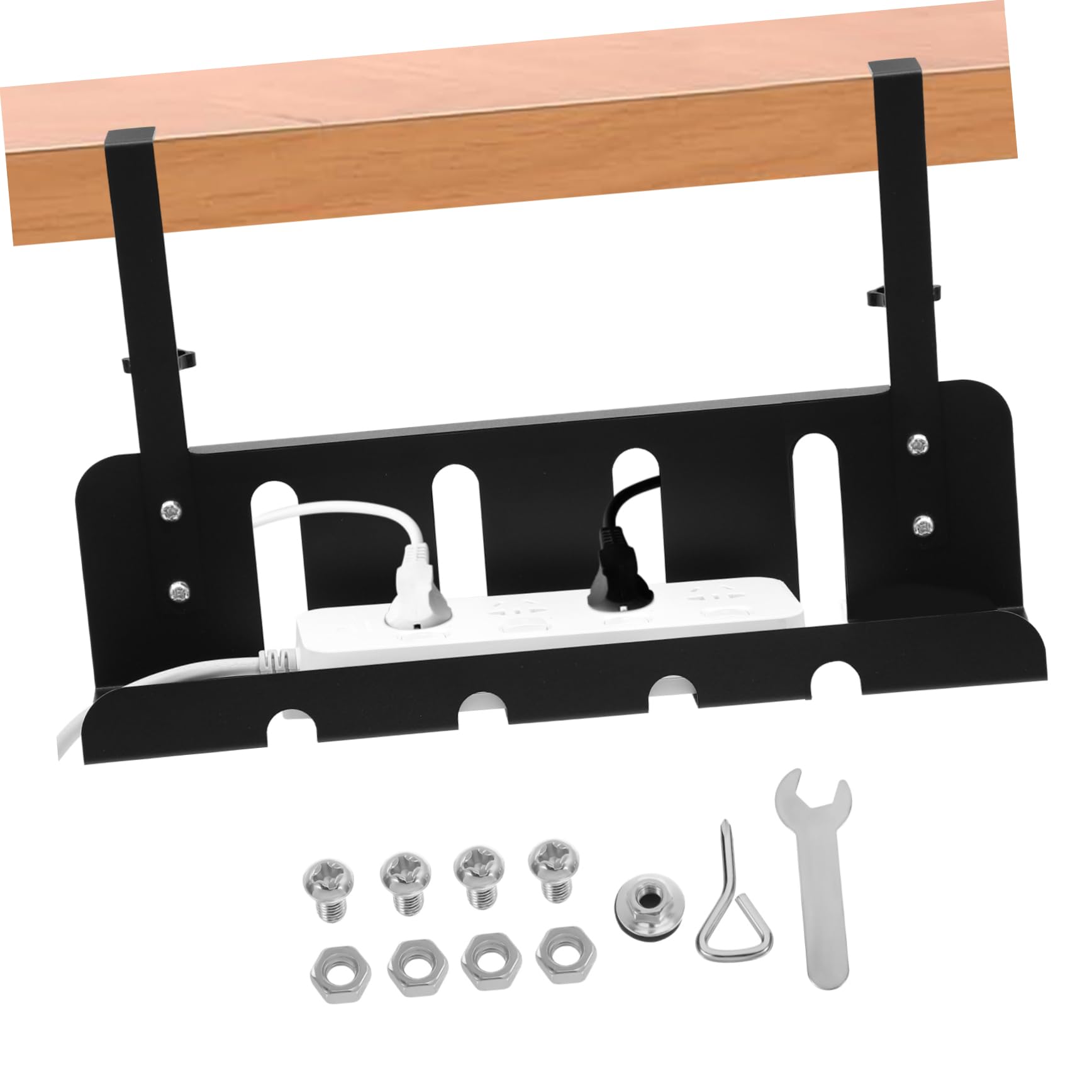 WHAMVOX Kabelmanagement Tray Untertisch Kabel Organizer Kabelhalter Für Schreibtisch Ordnungssystem Für Kabel Stabil Und Platzsparend Ideal Für Büro Und Home Office von WHAMVOX