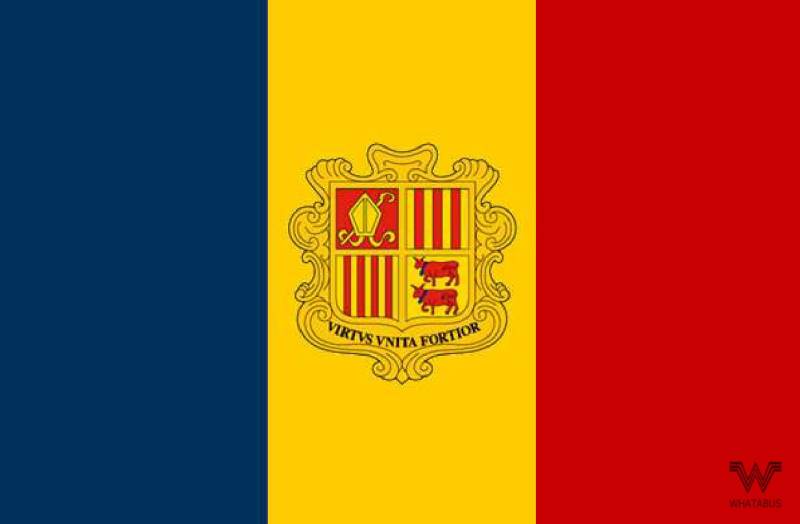 Andorra Flagge Aufkleber - Länderflagge als Sticker 8,5 x 5,5 cm von WHATABUS