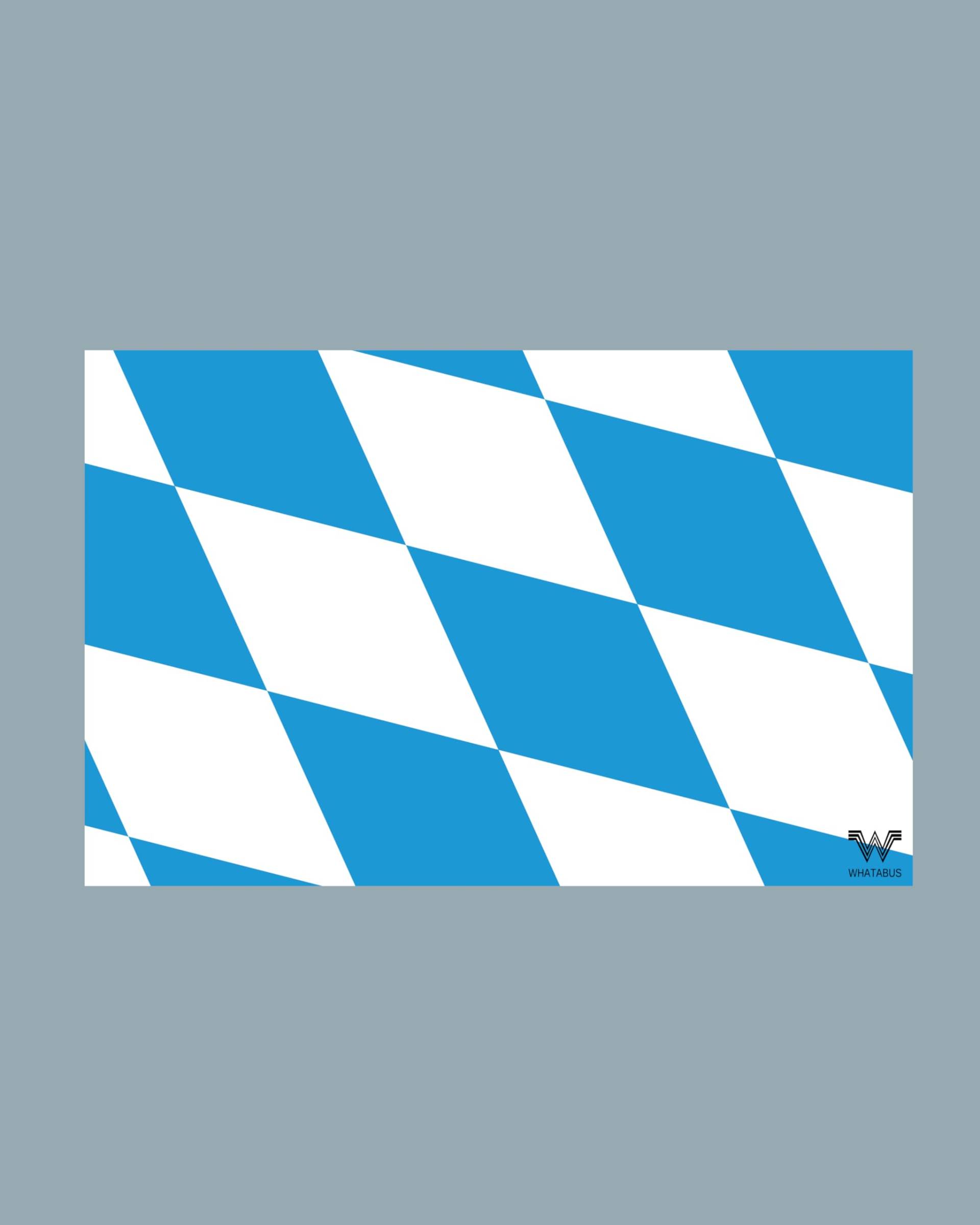 WHATABUS Bayern Flagge Aufkleber - Länderflagge als Sticker 8,5 x 5,5 cm - WF217 von WHATABUS