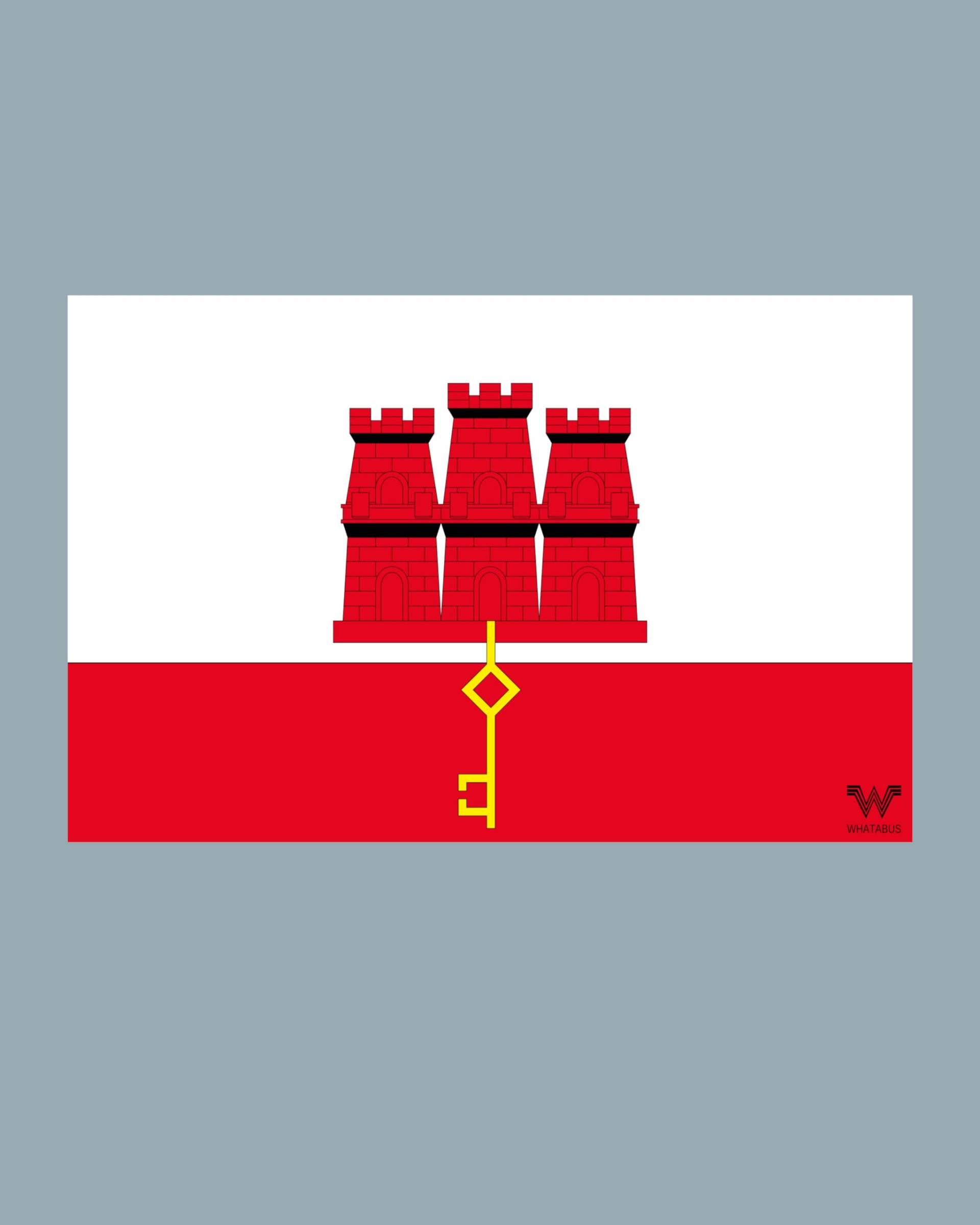 WHATABUS Gibraltar Flagge Aufkleber - Länderflagge als Sticker 8,5 x 5,5 cm WF213 von WHATABUS