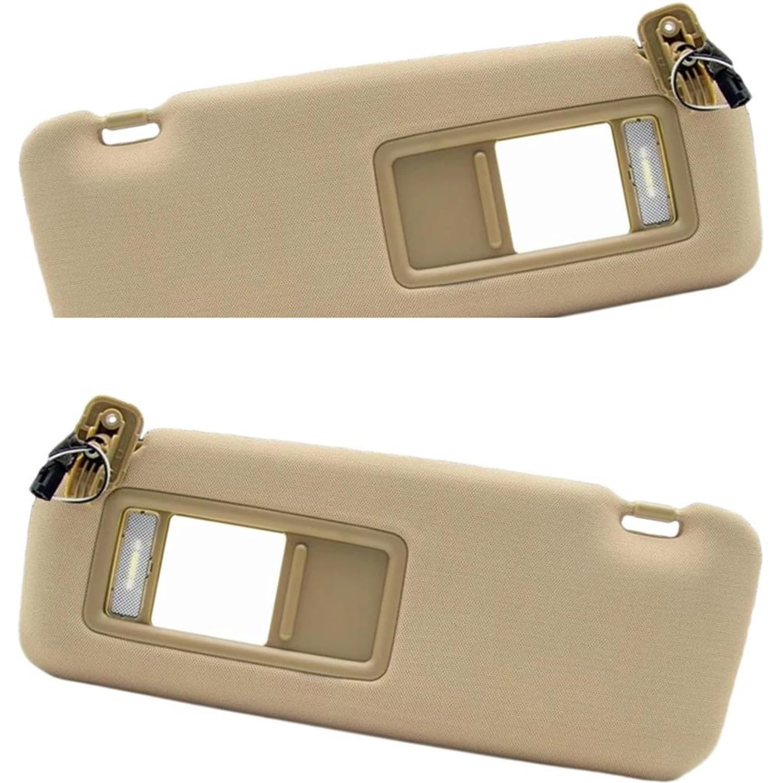 Für Mazda CX-9 2010 2011 2012 2013 2014 2015 Auto Links/Rechts Seite Sonnenschirm Sonnenblende Mit Spiegel und Licht(Beige,Pair) von WHDMKUS