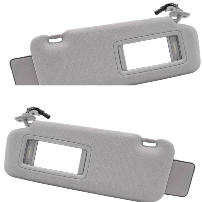 Für Mazda CX-9 2010 2011 2012 2013 2014 2015 Auto Links/Rechts Seite Sonnenschirm Sonnenblende Mit Spiegel und Licht(Gray,Pair) von WHDMKUS