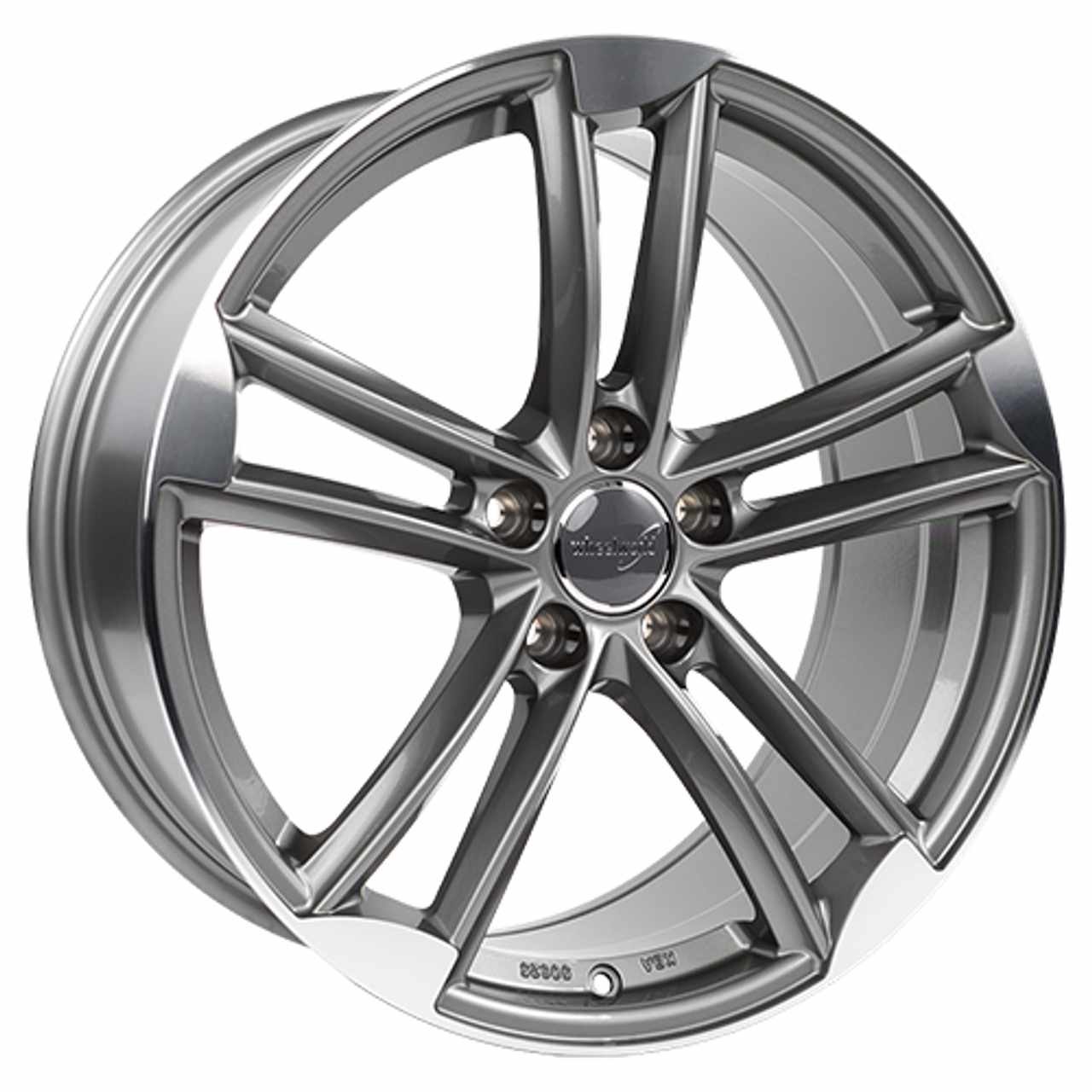 WHEELWORLD-2DRV WH27 Daytona Grau Hochglanzpoliert 8.0Jx18 5x112 ET25 von WHEELWORLD-2DRV