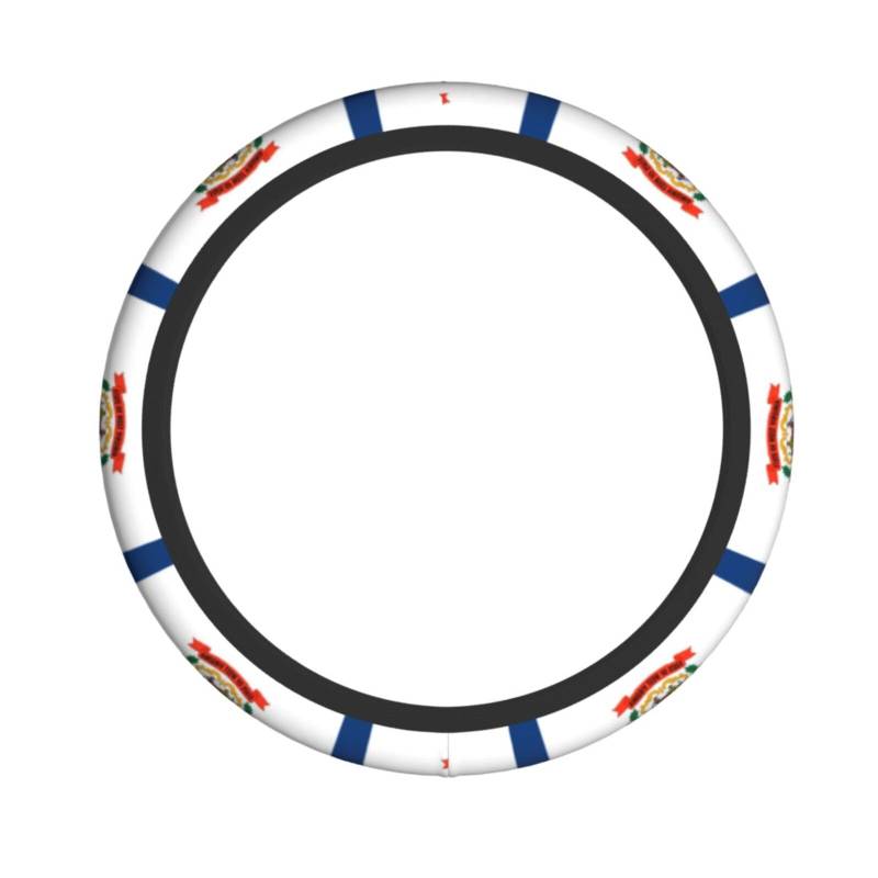 Lenkradbezug West Virginia Flagge, elastisch, 38 cm, geeignet für SUVs und Limousinen, rutschfest, universell, atmungsaktiv. von WHJYCC