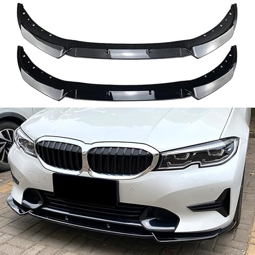 Auto Frontlippe Frontspoiler für BMW 3 Series G20 G21320i 325i 2019-2022,Frontstoßstangen Lippenkörper Autoteile Autoantikollisionsschutz,A/Carbon Fiber von WHMH