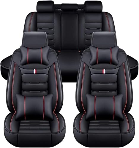 WHMH Auto Autositzbezüge Set für BMW X4 G02 2019 2020 2021,rutschfest Sitzbezug Auto Vordersitze und Rücksitze Sitzauflagen Set,A/BlackRed-Luxurious von WHMH