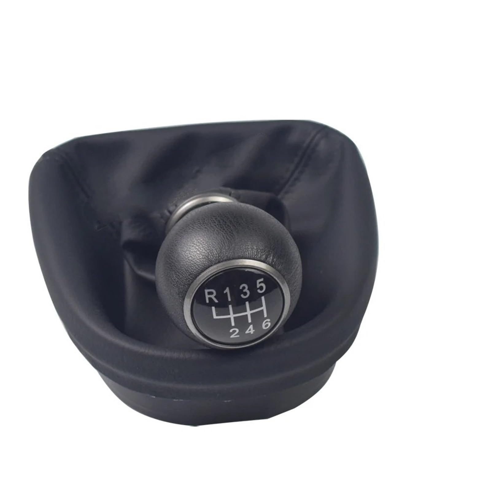 Chaltknauf Für Seat Für Leon MK2 1P 2005 2006 2007 2008 2009 2010 2011 2012 Auto Styling 5 6 Gang Schalthebel Schaltknauf Mit Ledermanschette Schaltknauf(Black-6 Speed) von WIBNBRO