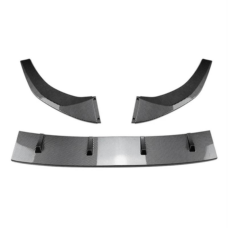 Frontspoiler Für A3 8Y S3 2021 2022 2023 + Frontschürze Spoiler Splitter Lip Gloss Schwarz Untere Schutz Platte Klinge Kit Protector Frontstoßstange Auto(Carbon Look) von WIBNBRO