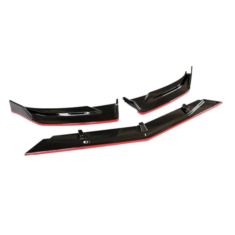 Frontspoiler Für Chevrolet Für Malibu 2018 2019 2020 2021 2022 Frontschürze Lip Splitter Spoiler Abdeckung Kinn Diffusor Körper Kit Carbon Schwarz Tuning Frontstoßstange Auto(Gloss Black Red) von WIBNBRO