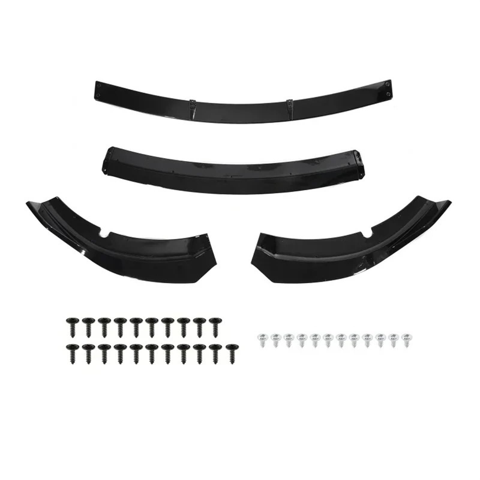 Frontspoiler Für Dodge Für Ladegerät Für SRT 2015-2020 4 Stücke Auto Vorderen Stoßfänger Lip Spoiler Splitter Body Kit Frontstoßstange Auto(Glossy Black) von WIBNBRO