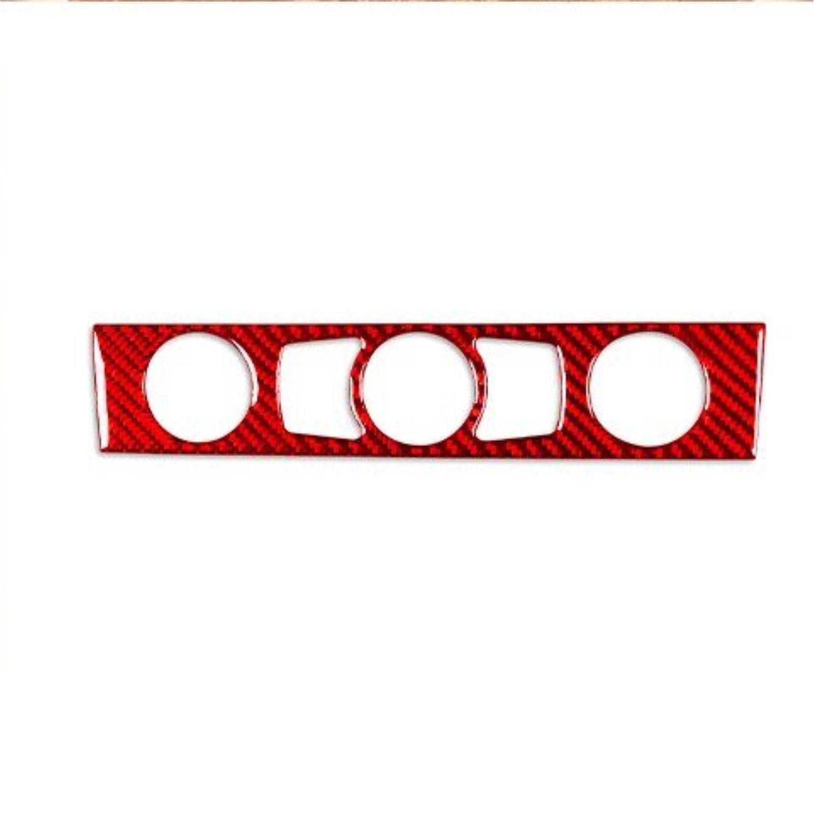 Für 5 Series E60 2004-2010 Carbon Fiber Center Radio CD Einstellung Bedienfeld Abdeckung Auto Innen Trim Zubehör Aufkleber Innenraum Trim Aufkleber(1 Red) von WIBNBRO