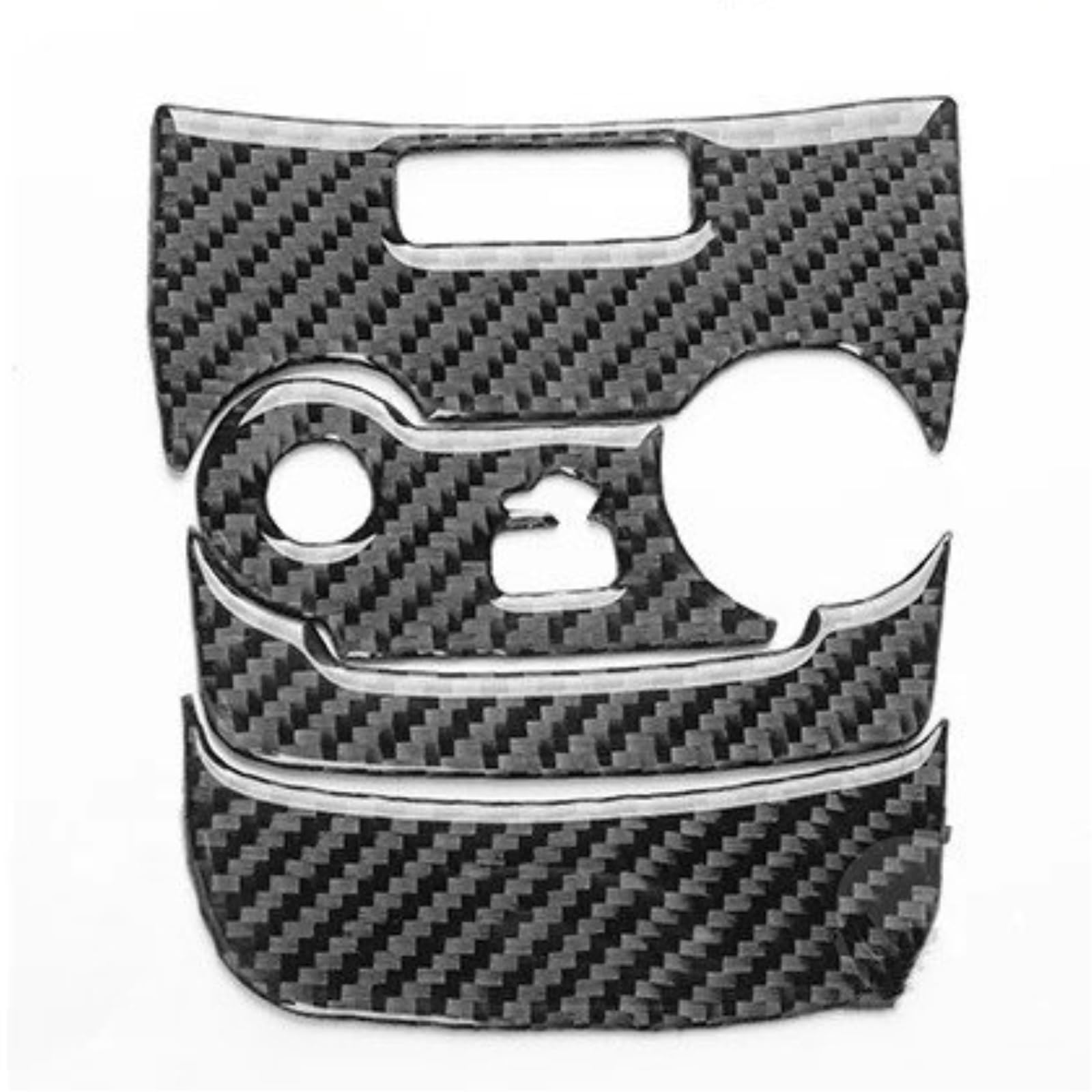 Für Ford Für Fiesta 2011-2019 Carbon Faser Zentrale Wasser Tasse Halter Panel Trim Abdeckung Auto Innen Zubehör Dekorative Aufkleber Innenraum Trim Aufkleber(1 Black) von WIBNBRO