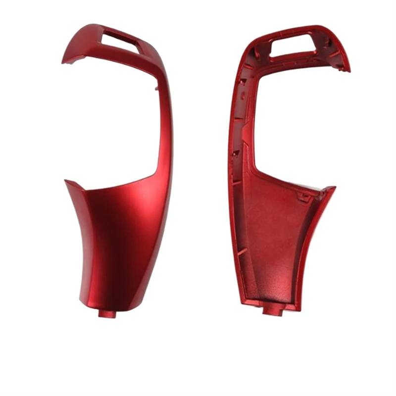 Für X5 E70 Für X6 F71 Auto Center Schaltknauf Schalthebel Trim Abdeckung Auto Innen Schalt Knöpfe Abdeckung Innenraum Trim Aufkleber(Red,LHD) von WIBNBRO