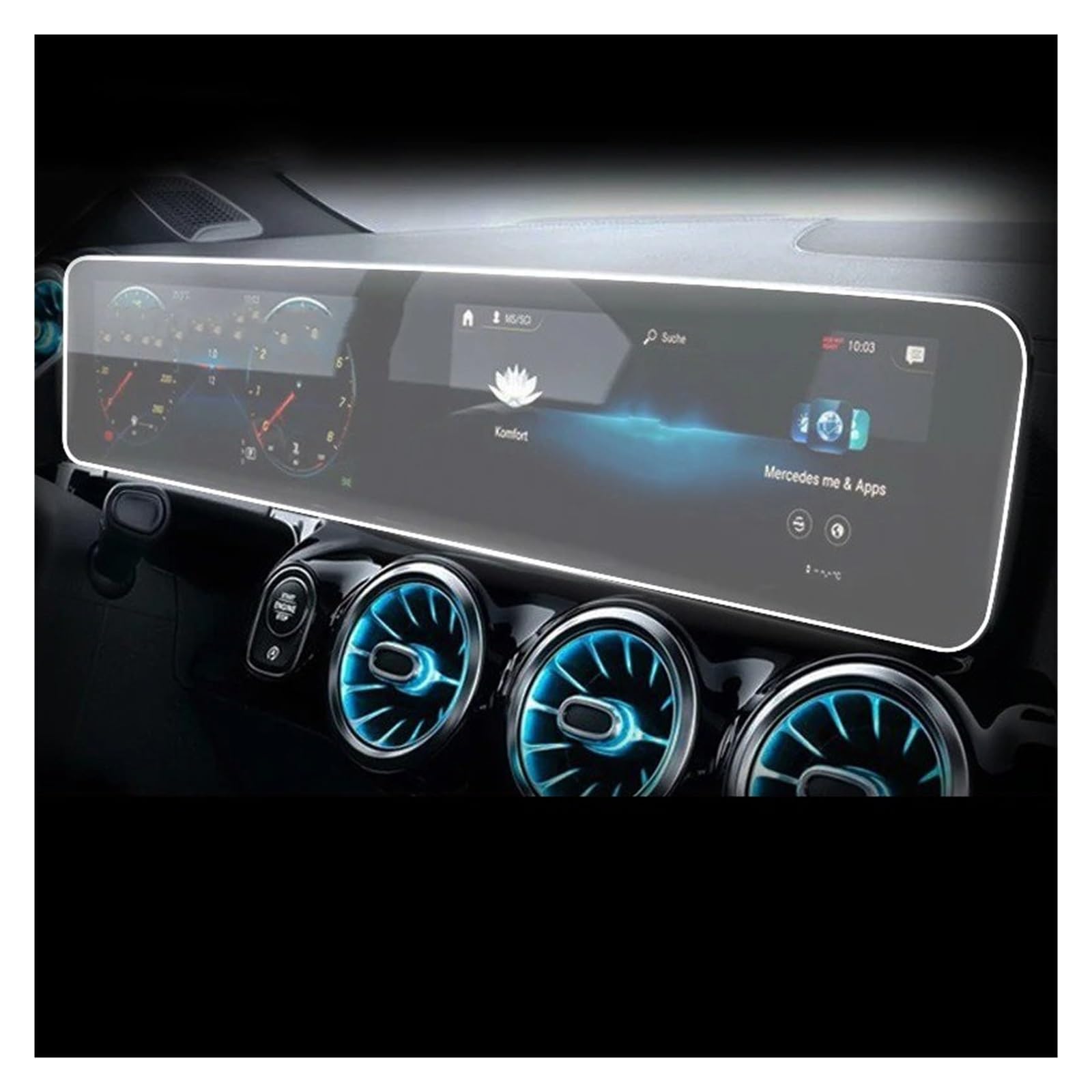 Gehärtes Glas Displayschutz Für Benz Für CLA 180 200 220 250 260 2019-2023 Auto GPS Navigation Film LCD Bildschirm TPU Innen Schutz Film Anti-Scratch Gehärtetes Glas Schutzfolie(TPU Film) von WIBNBRO