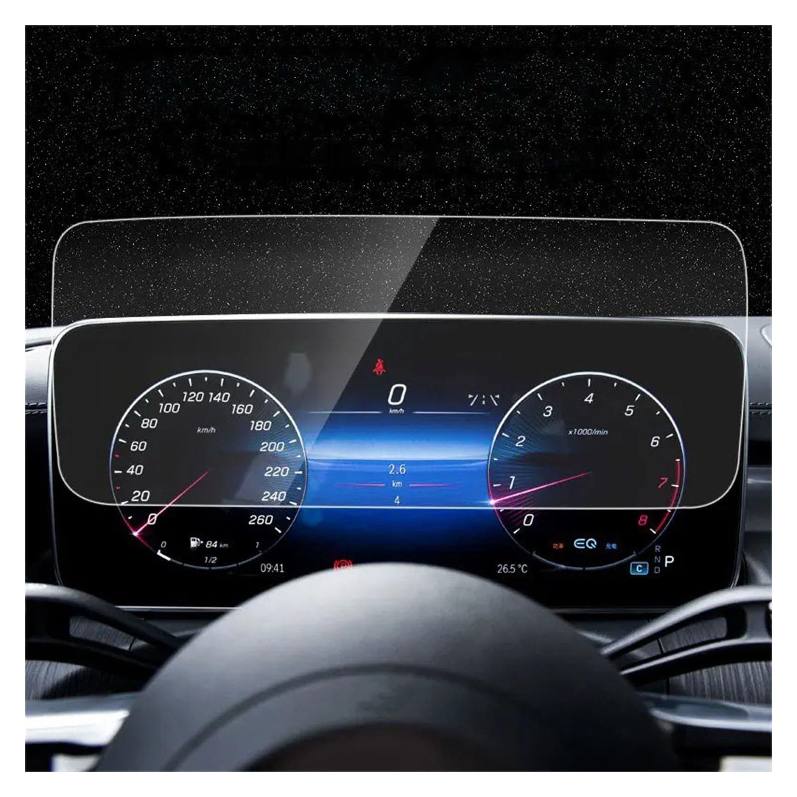 Gehärtes Glas Displayschutz Für Benz Für EQE 350 2022 Auto GPS Und Instrument Panel LCD Bildschirm Gehärtetem Glas Schutz Film Anti-Scratch Gehärtetes Glas Schutzfolie(Instrument Panel) von WIBNBRO