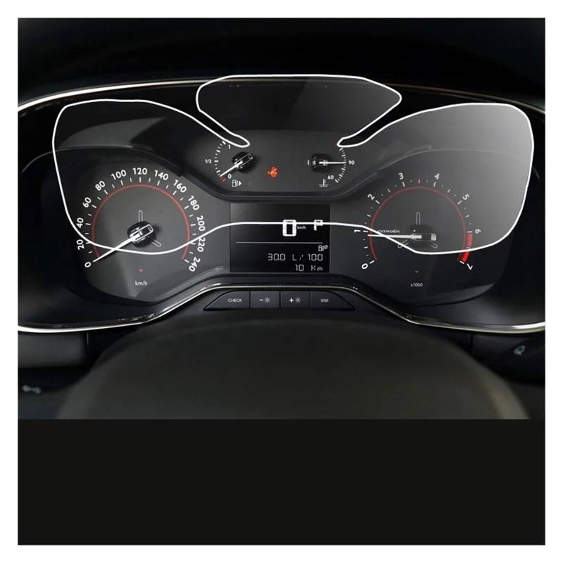 Gehärtes Glas Displayschutz Für C5 Für Aircross 2017-2019 Auto Instrument Panel PET Film Screen Protector Innen Dashboard Schutz Gehärtetes Glas Schutzfolie(B) von WIBNBRO