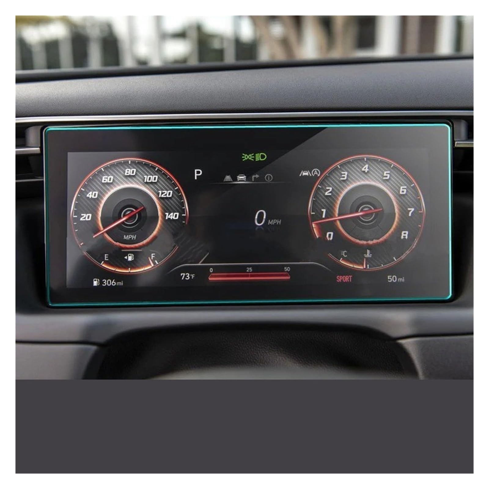 Gehärtes Glas Displayschutz Für Hyundai Für Tucson Für Highlander 2021 Auto GPS Navigation Gehärtetem Glas 10,25 Zoll Dashboard LCD Screen Schutz Film Gehärtetes Glas Schutzfolie(for Instrument) von WIBNBRO