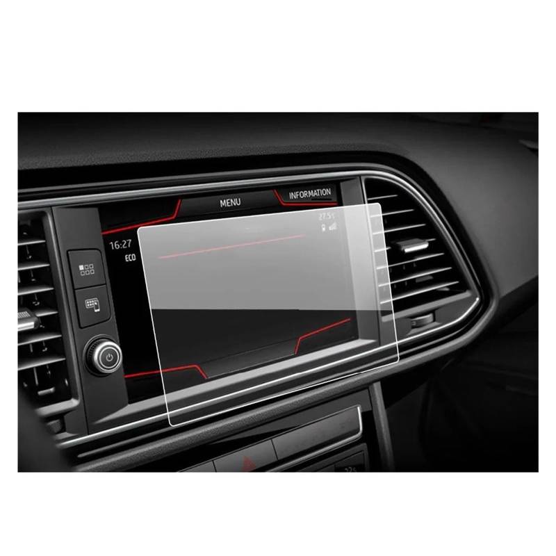 Gehärtes Glas Displayschutz Für Leon Für X-Perience 8 Für Zoll 2017 Auto Screen Protector GPS Navigation Touch Center Display Auto Innen Zubehör Gehärtetes Glas Schutzfolie von WIBNBRO