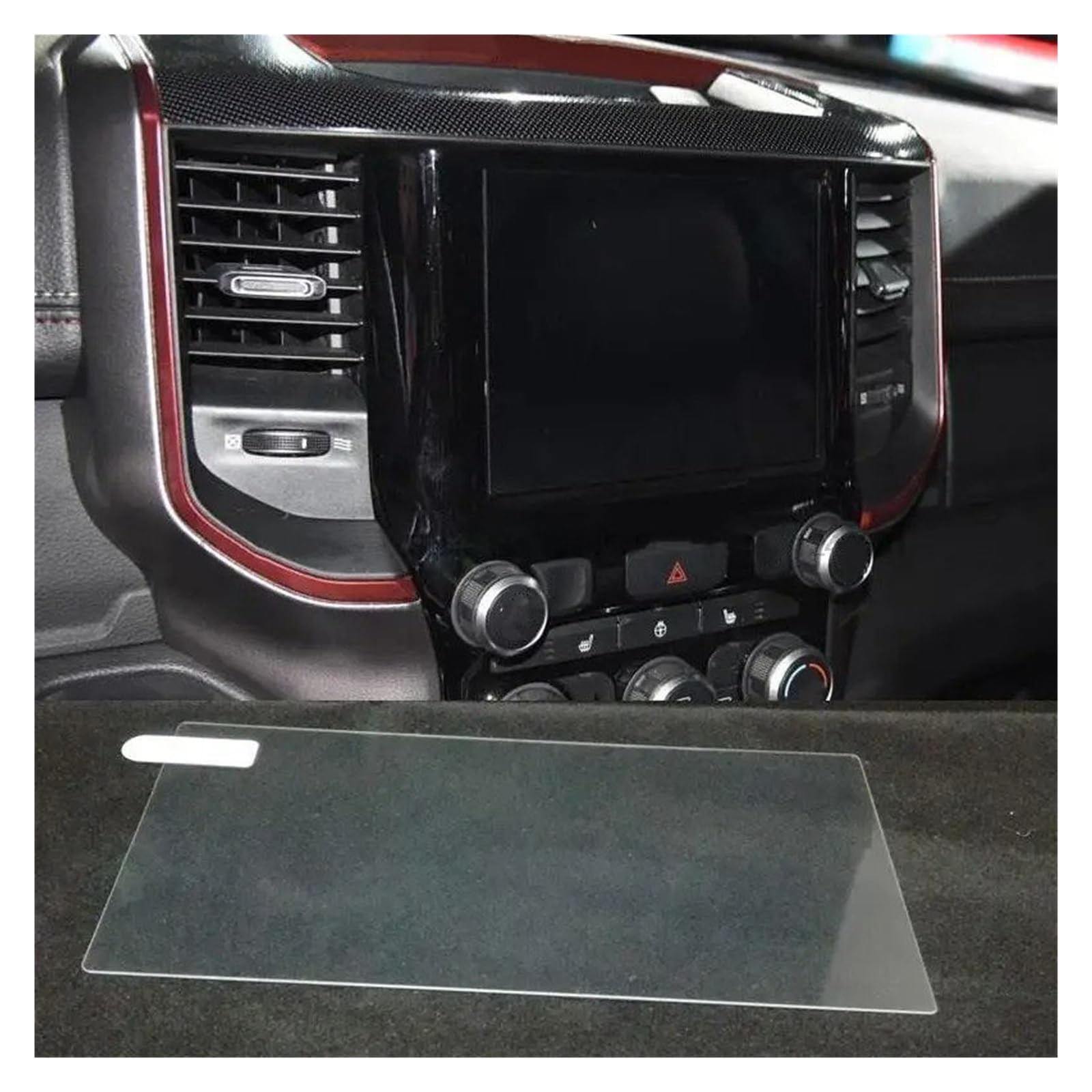 Gehärtes Glas Displayschutz Für Ram 1500 2500 3500 2019-2021 Gehärtetes Glas Auto Navigation Screen Protector Auto Innen Zubehör Schutz Film Gehärtetes Glas Schutzfolie(8.4 inch) von WIBNBRO