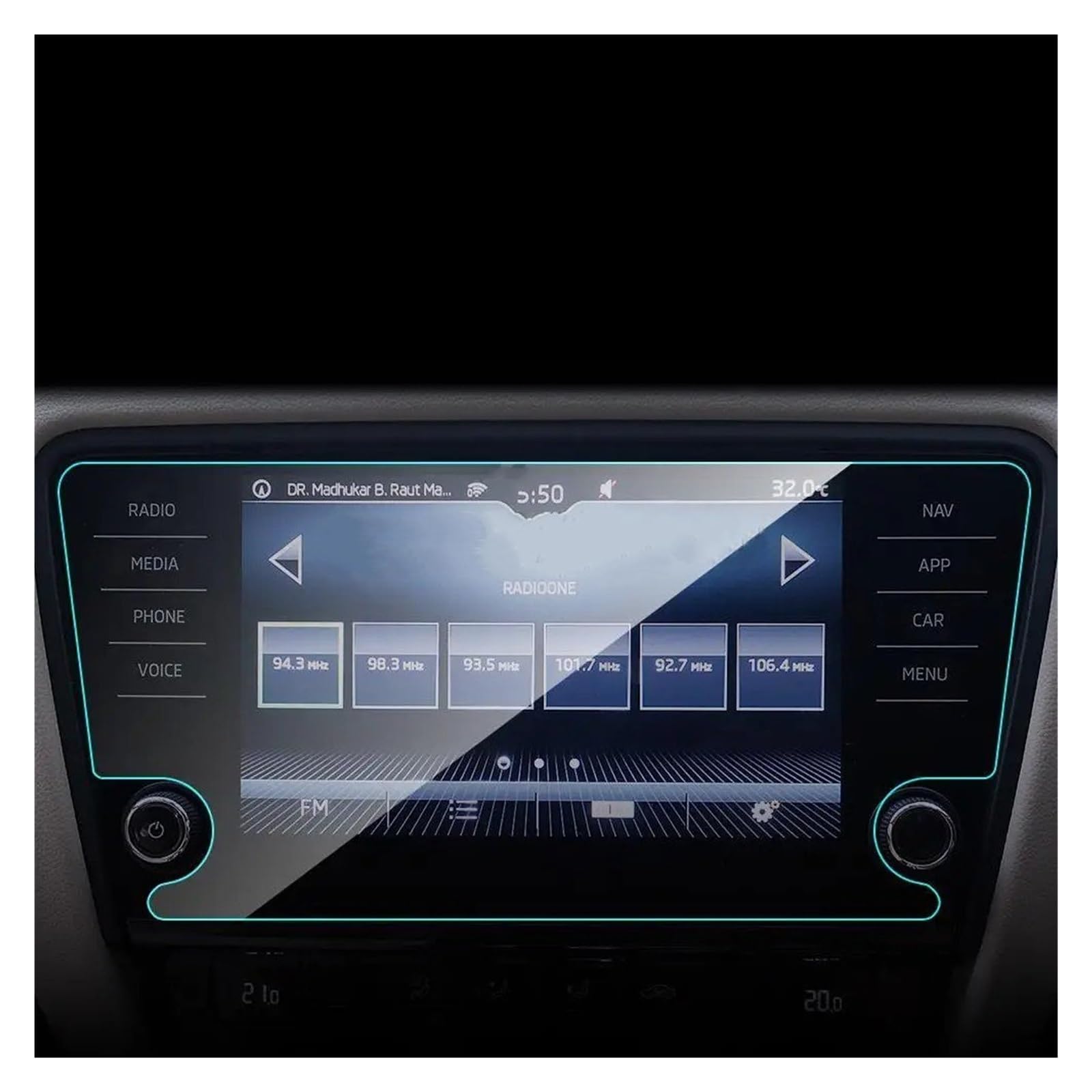 Gehärtes Glas Displayschutz Für Skoda Für Octavia 8 Zoll PET Screen Protector Auto GPS Navigation Bildschirm Touch Screen LCD Display Schutz Film Gehärtetes Glas Schutzfolie von WIBNBRO