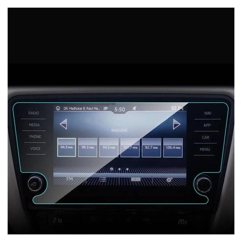 Gehärtes Glas Displayschutz Für Skoda Für Octavia 8 Zoll Screen Protector Auto GPS Navigation Bildschirm Touch Screen LCD Display Schutz Film Gehärtetes Glas Schutzfolie von WIBNBRO