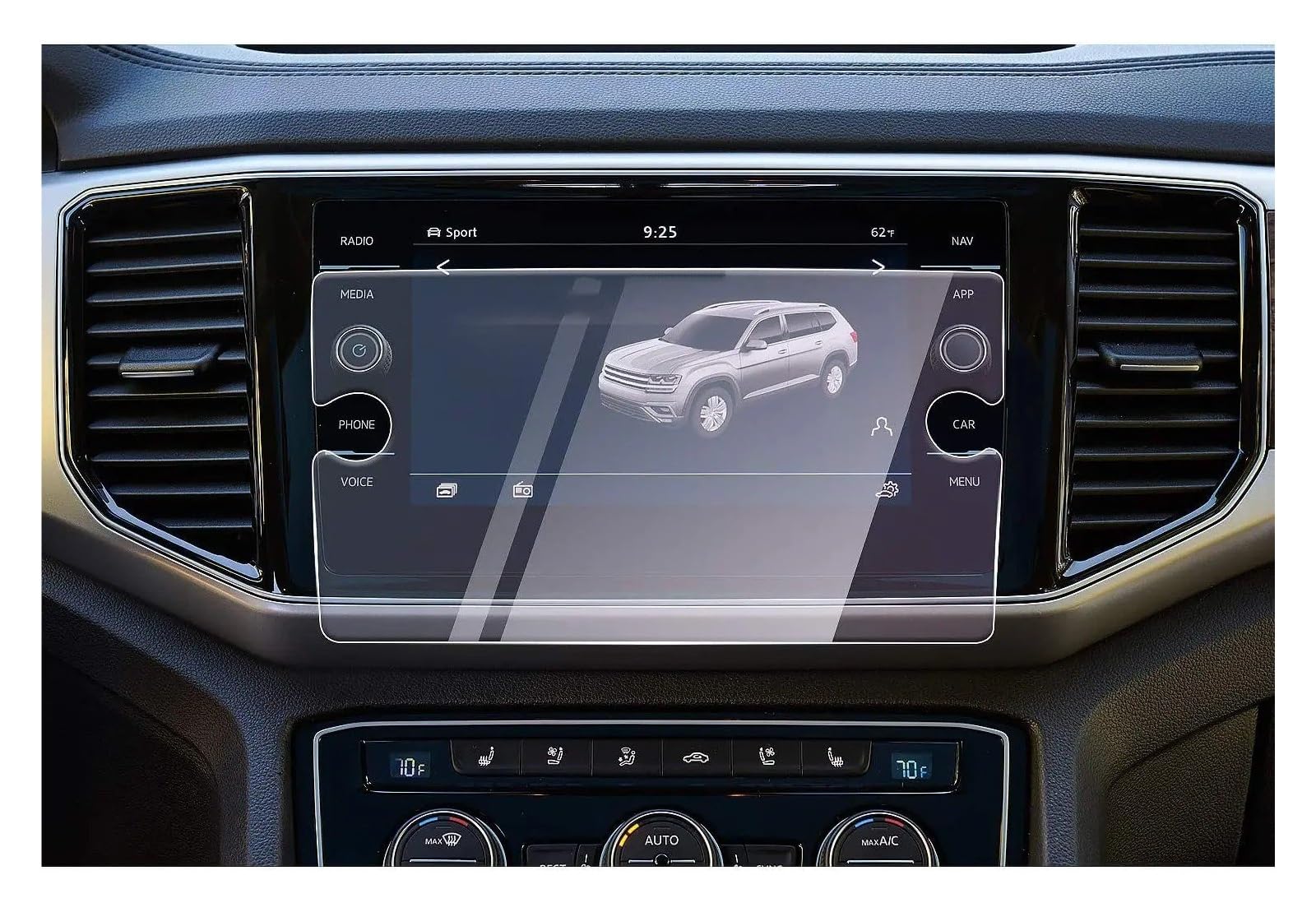 Gehärtes Glas Displayschutz Für VW Für Atlas 2018-2023 Gehärtetes Glas Film 8 Zoll LCD Auto GPS Navigation Screen Protector Dashboard Gehärtetes Glas Schutzfolie von WIBNBRO