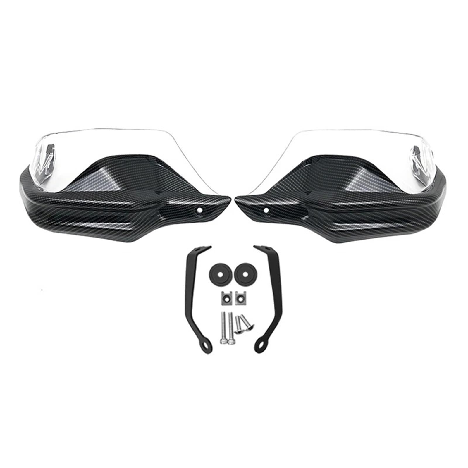 Lenker Handschutz Schild Für Benelli Für TRK702 2022-2023 Motorrad Handschutz Schild Handschutz Schutz Windschutzscheibe Motorrad Handprotektoren(Carbon Clear Set) von WIBNBRO