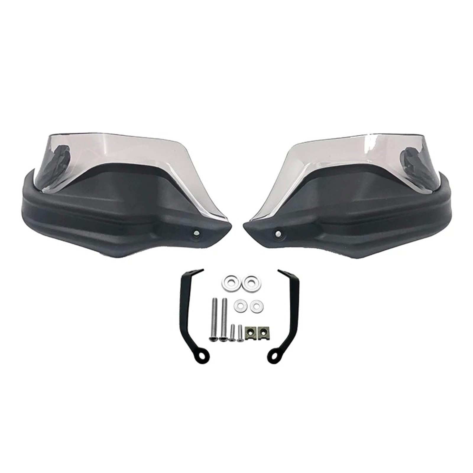 Lenker Handschutz Schild Für CFMOTO Für 650MT Für 400MT Hand Handprotektoren Schild Guards Windschutzscheibe Hand Wind Schutz Motorrad Zubehör Motorrad Handprotektoren(Black Grey Set) von WIBNBRO